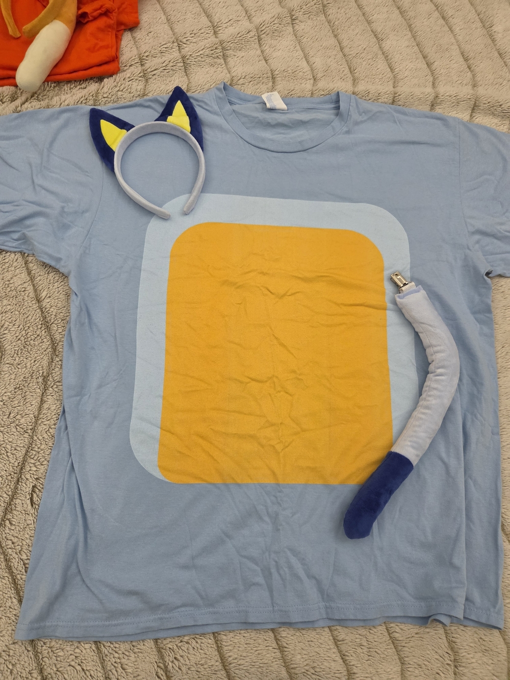Bluey Dad Bandit Costume T-Shirt Set with Dog Ear Headband and Tail